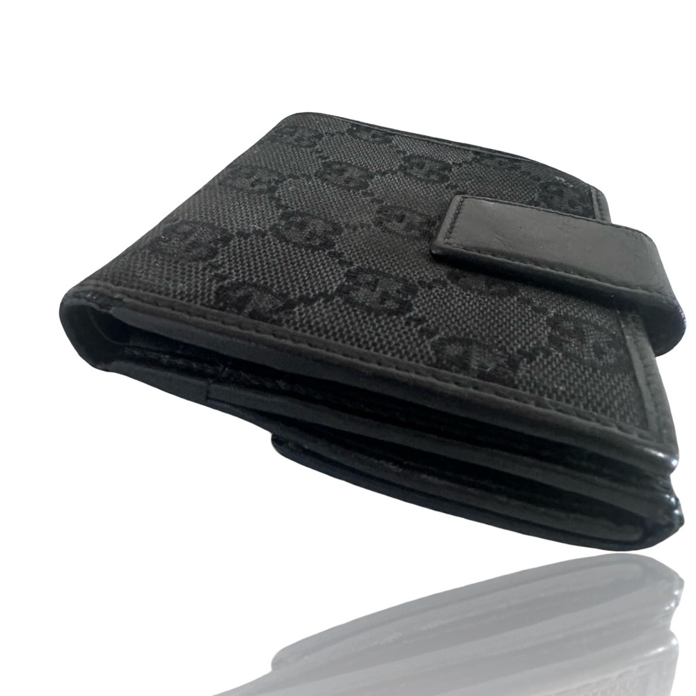 Gucci Black Mono Coated Bi-fold Wallet 4.5in x 4.5in - Picture 4 of 15